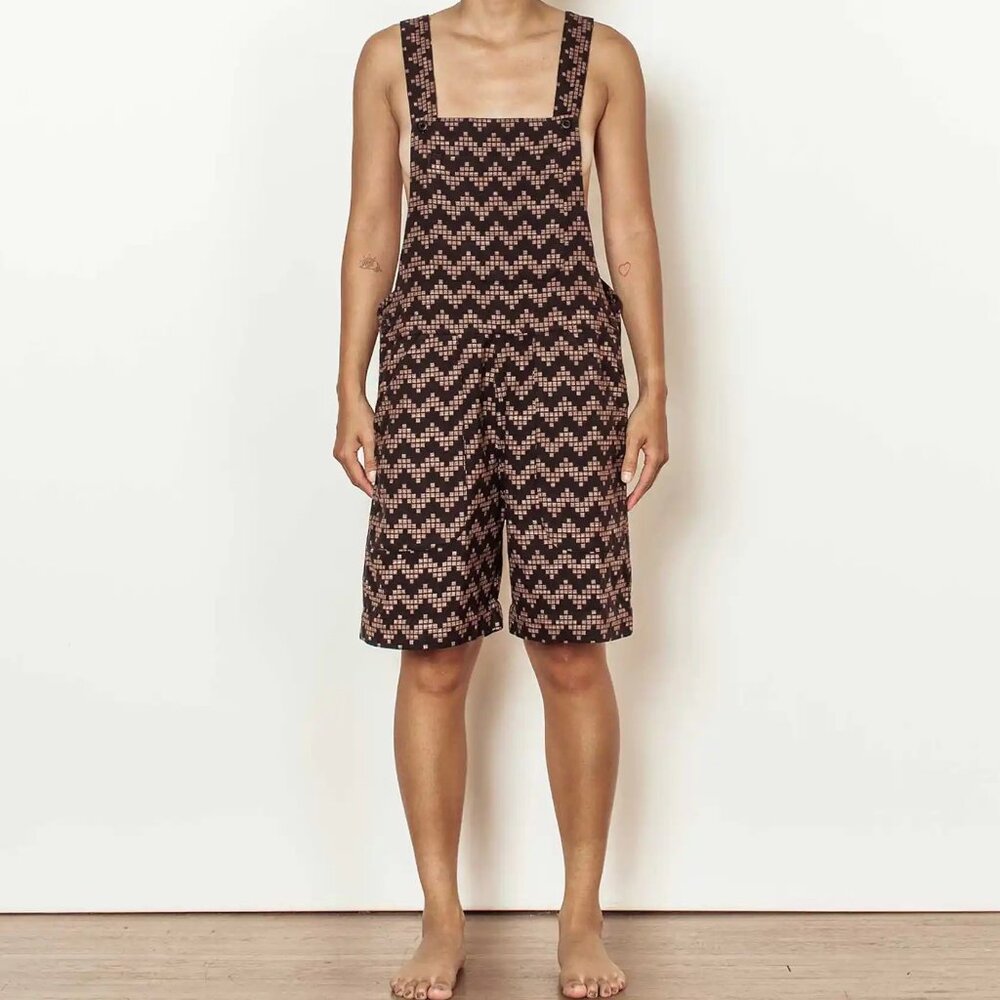ACE & JIG "Huck" shortall in herringbone, Size 2X, NWT
